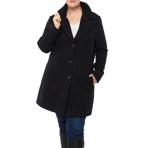 Alpine Swiss Alice Womens Plus Size Wool Overcoat Classic